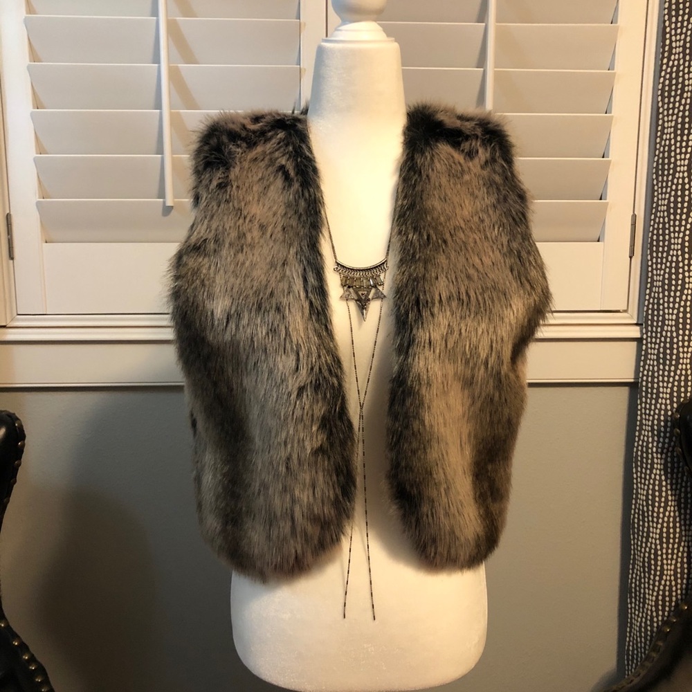 Gypsy Camp Faux Fur Cropped Vest